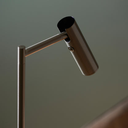Dedicated Reader 1 Floor Lamp Satin Nickel – Nickel
