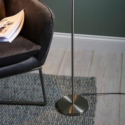 Dedicated Reader 1 Floor Lamp Satin Nickel – Nickel