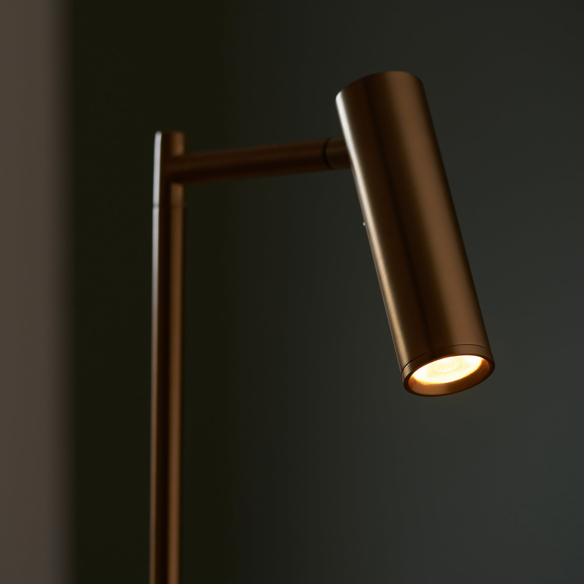 Dedicated Reader 1 Floor Lamp Satin Warm Brass – Brass
