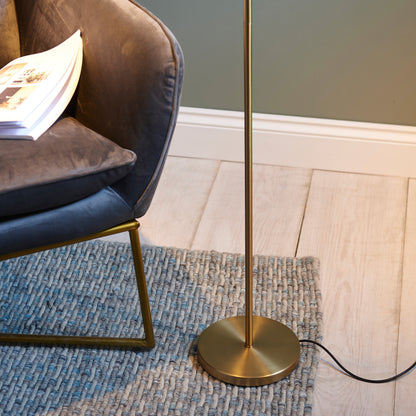Dedicated Reader 1 Floor Lamp Satin Warm Brass – Brass