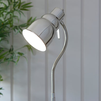 Classic Flexi Floor Lamp Bright Nickel – Nickel