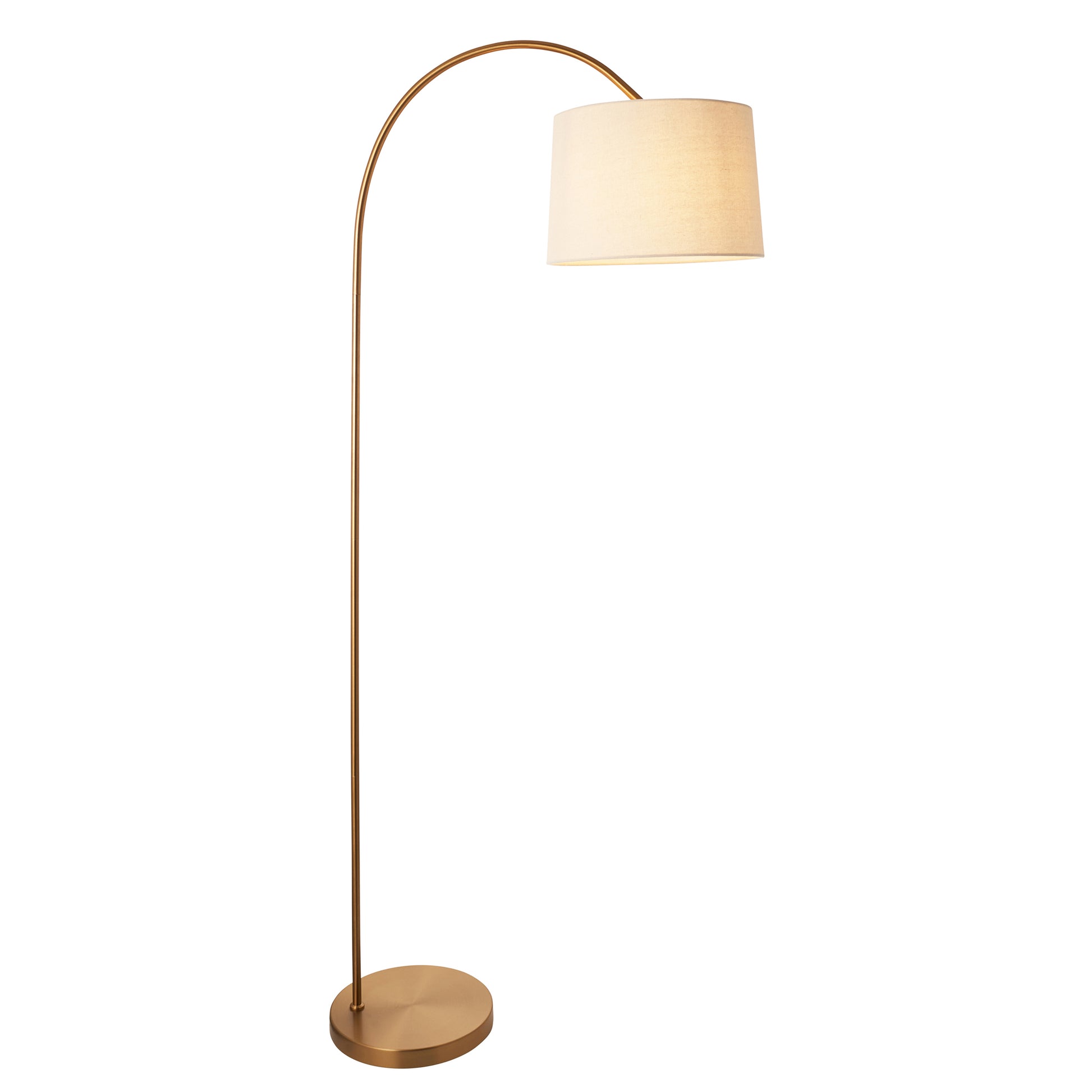 Carlson Floor Lamp Warm Brass – Natural