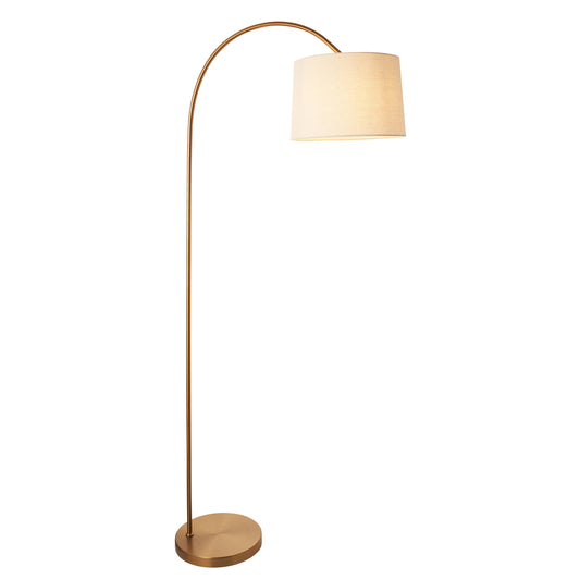 Carlson Floor Lamp Warm Brass – Natural