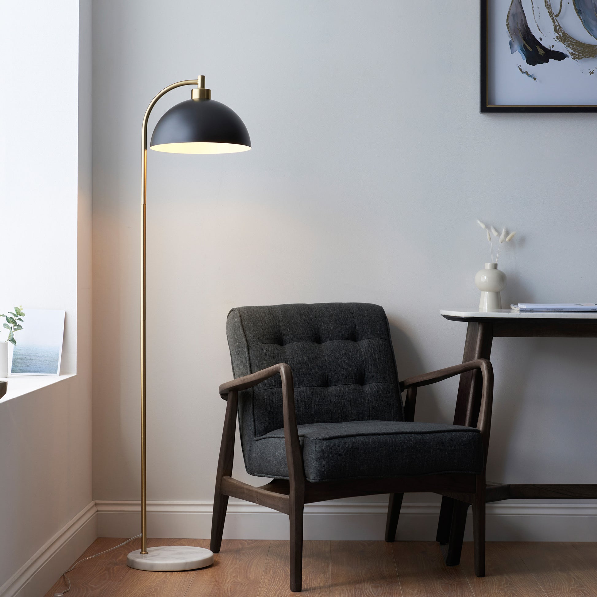 Buchanan Floor Lamp Matt Black – Black