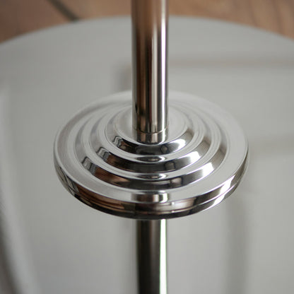 Highclere Floor Lamp Brushed Chrome – Natural