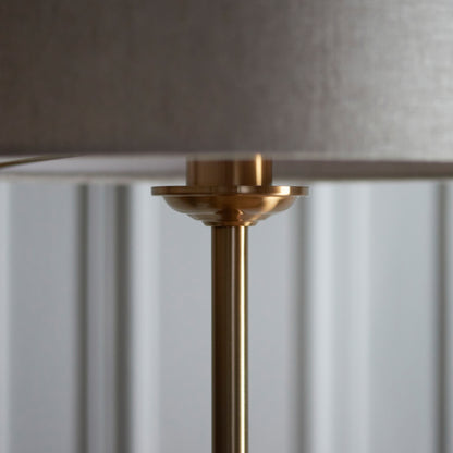 Highclere Floor Lamp Vintage Brass – Natural