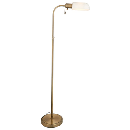Pharmacy 1 Floor Lamp Antique Brass Opal Glass – Brass