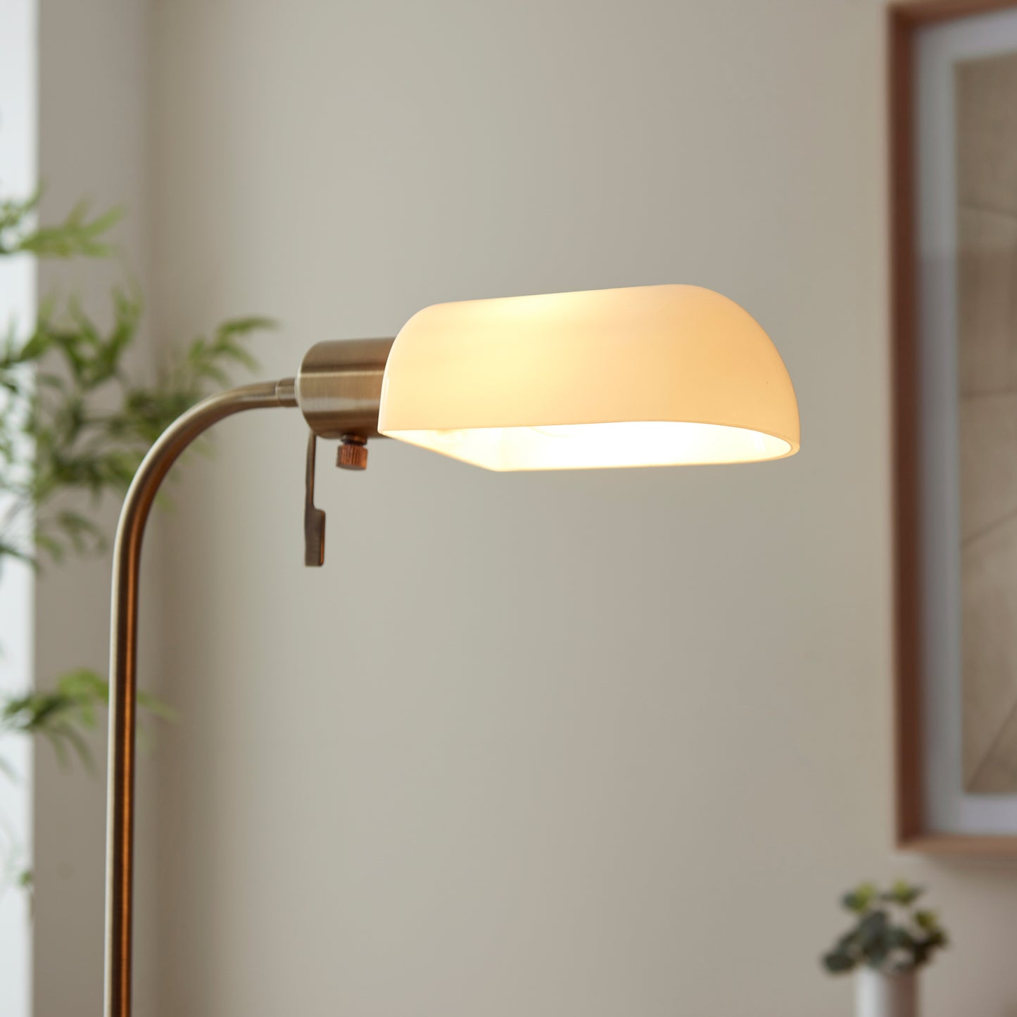 Pharmacy 1 Floor Lamp Antique Brass Opal Glass – Brass