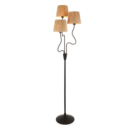 Wriggle 3 Floor Lamp Matt Black – Natural