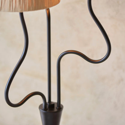 Wriggle 3 Floor Lamp Matt Black – Natural