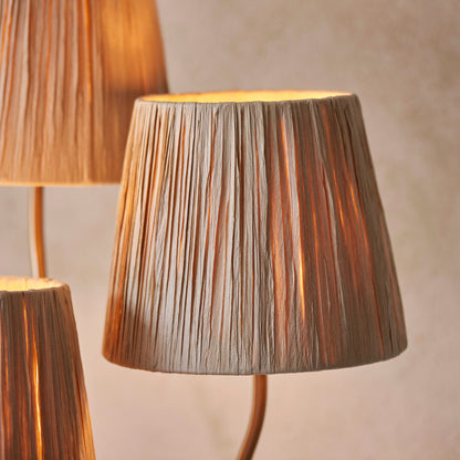 Wriggle 3 Floor Lamp Brushed Aged Brass – Natural