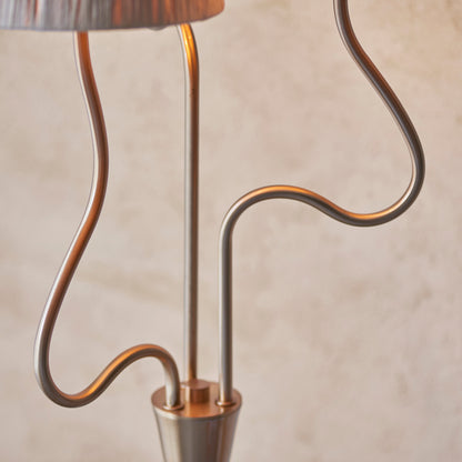 Wriggle 3 Floor Lamp Brushed Aged Brass – Natural