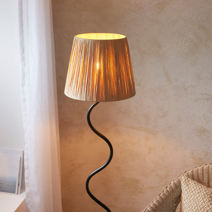 Wriggle 1 Floor Lamp Matt Black – Natural