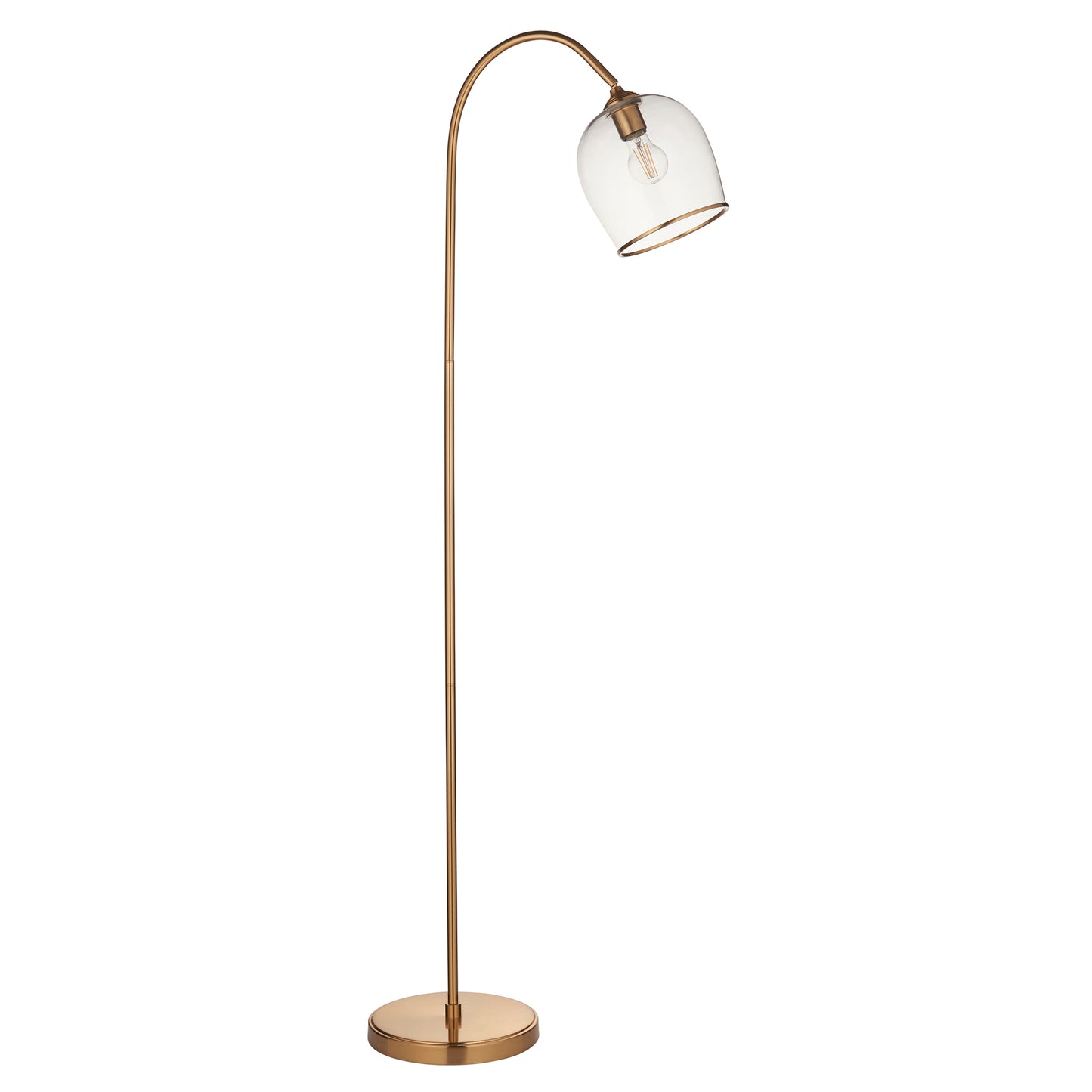 Ashcroft Floor Light Brushed Aged Brass – Brass