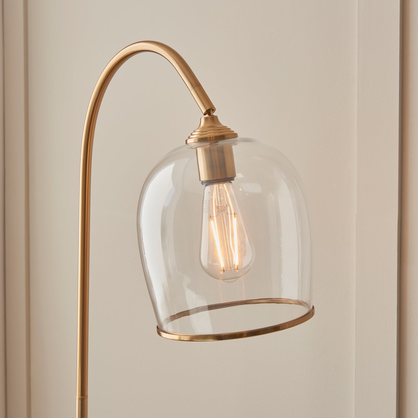 Ashcroft Floor Light Brushed Aged Brass – Brass