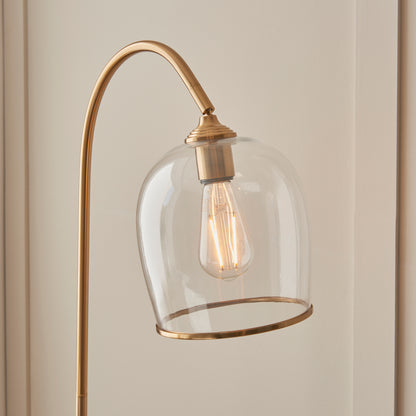 Ashcroft Floor Light Brushed Aged Brass – Brass