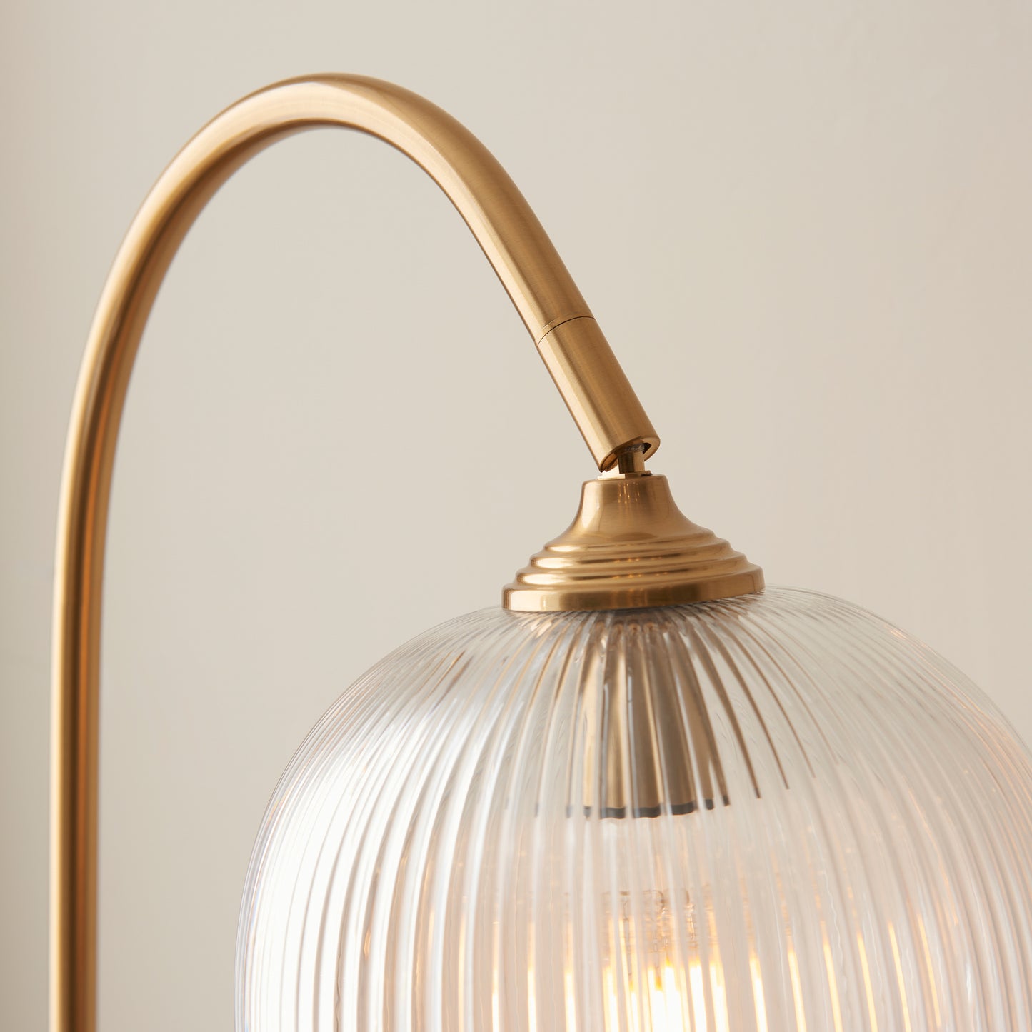 Ashcroft Ribbed Floor Light Brushed Aged Brass – Brass