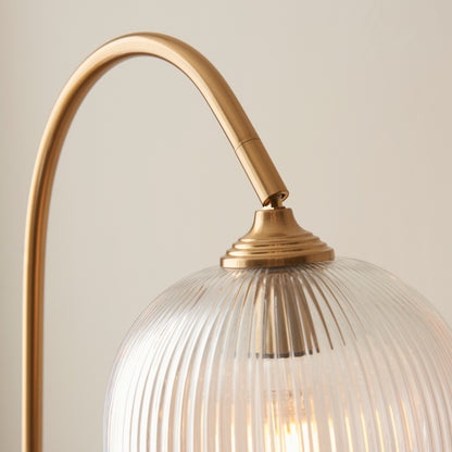 Ashcroft Ribbed Floor Light Brushed Aged Brass – Brass