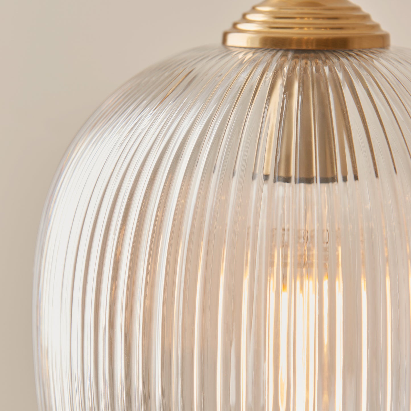 Ashcroft Ribbed Floor Light Brushed Aged Brass – Brass