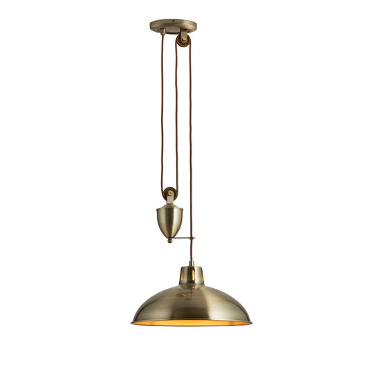 Polka Pendant Light Antique Brass – Brass