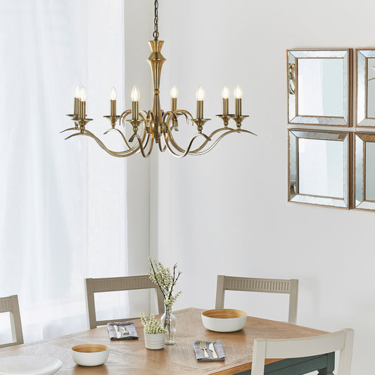 Kora 8 Pendant Light Antique Brass – Brass