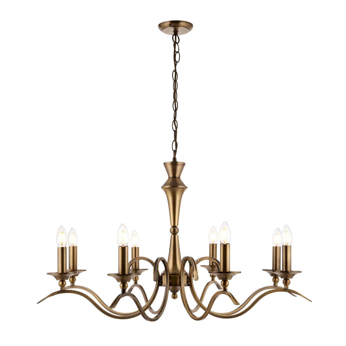 Kora 8 Pendant Light Antique Brass – Brass