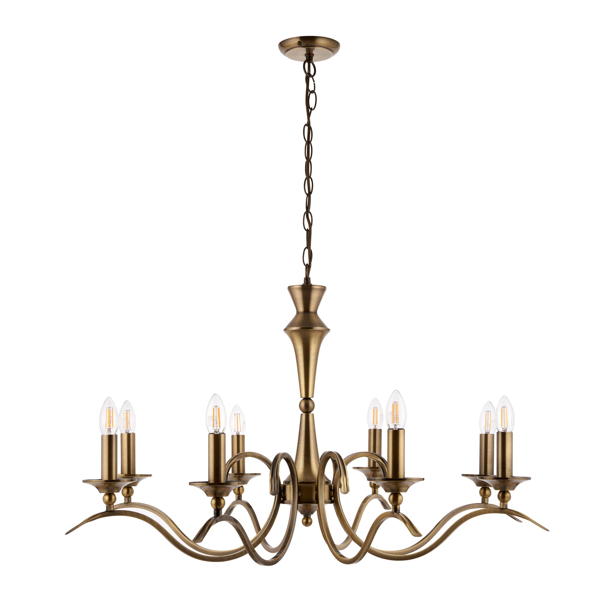 Kora 8 Pendant Light Antique Brass – Brass