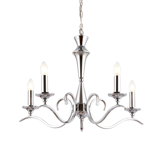 Kora 5 Pendant Light Chrome – Chrome