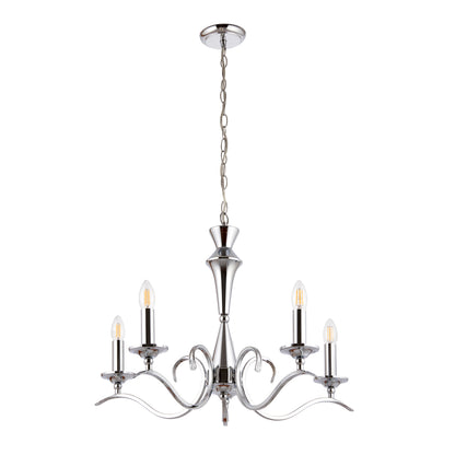 Kora 5 Pendant Light Chrome – Chrome