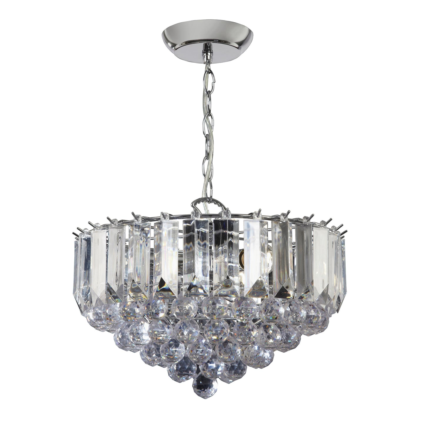 Fargo 3 Pendant Light Chrome 380mm – Chrome