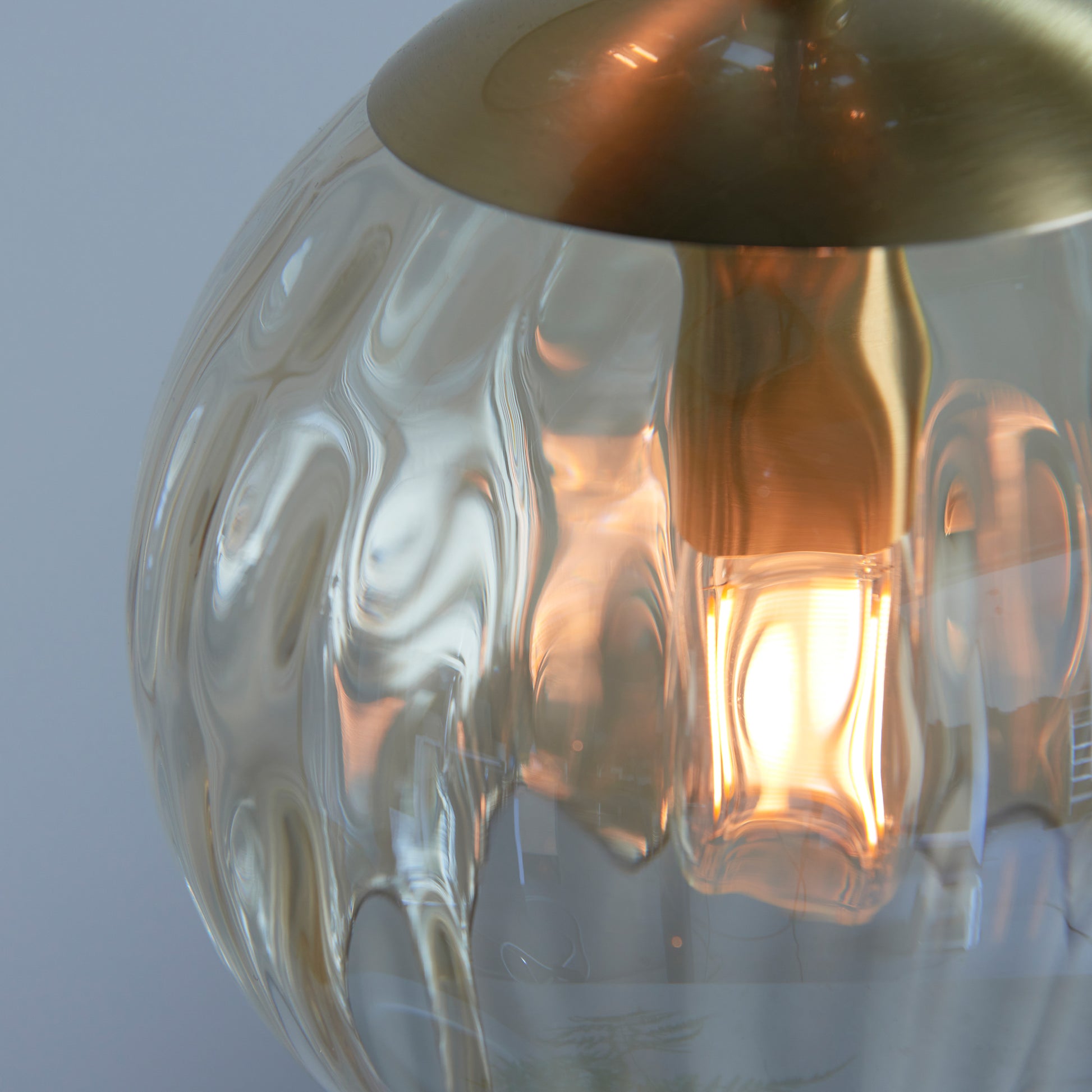Dimple 3 Pendant Light Satin Brass – Brass