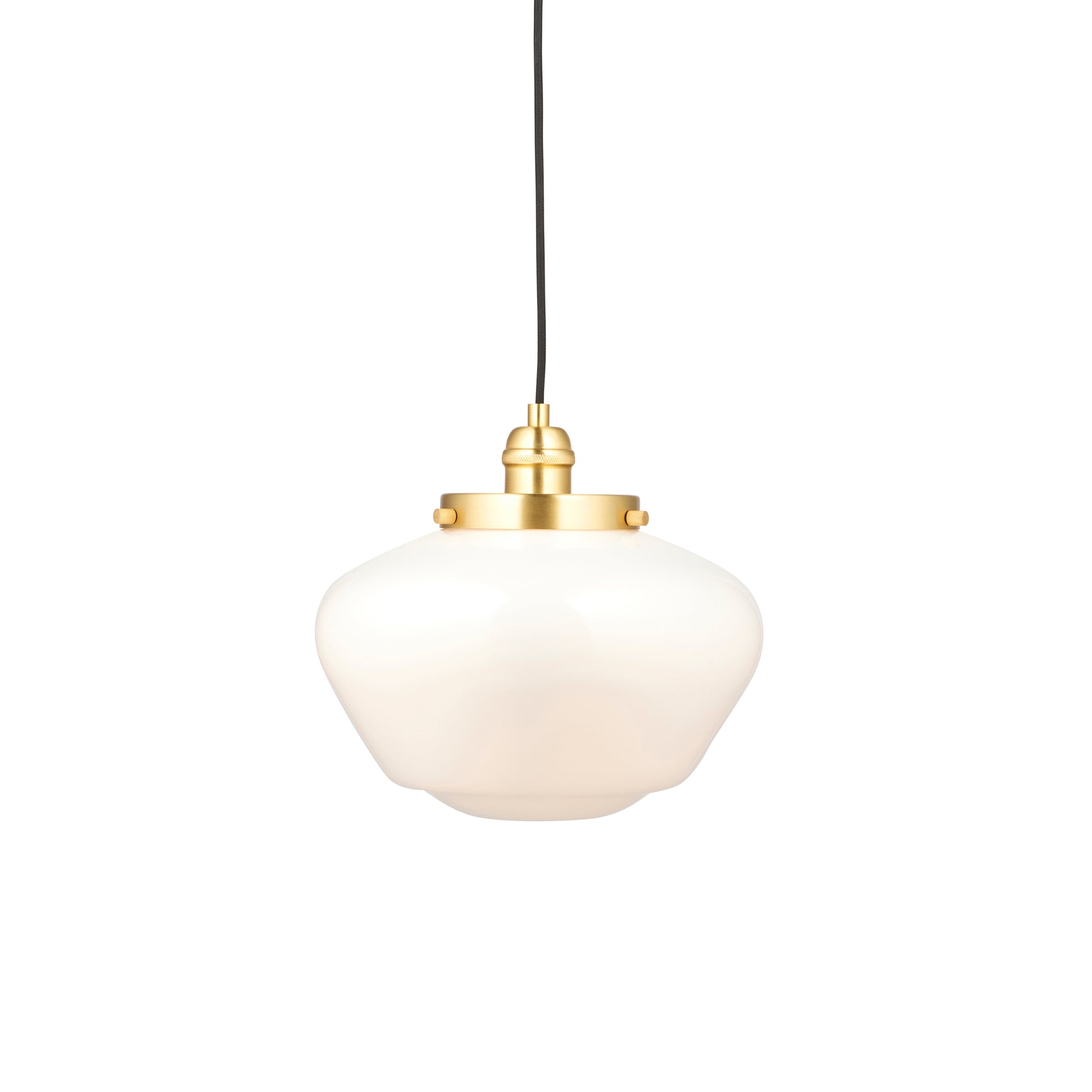 Camberley 1 Pendant Light Brass Opal Glass – Brass