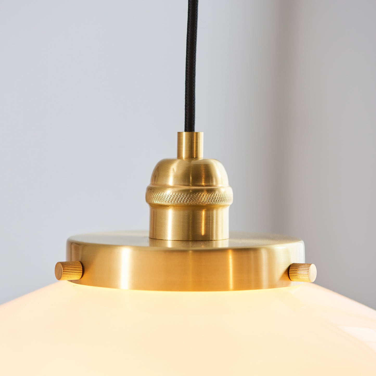 Camberley 1 Pendant Light Brass Opal Glass – Brass