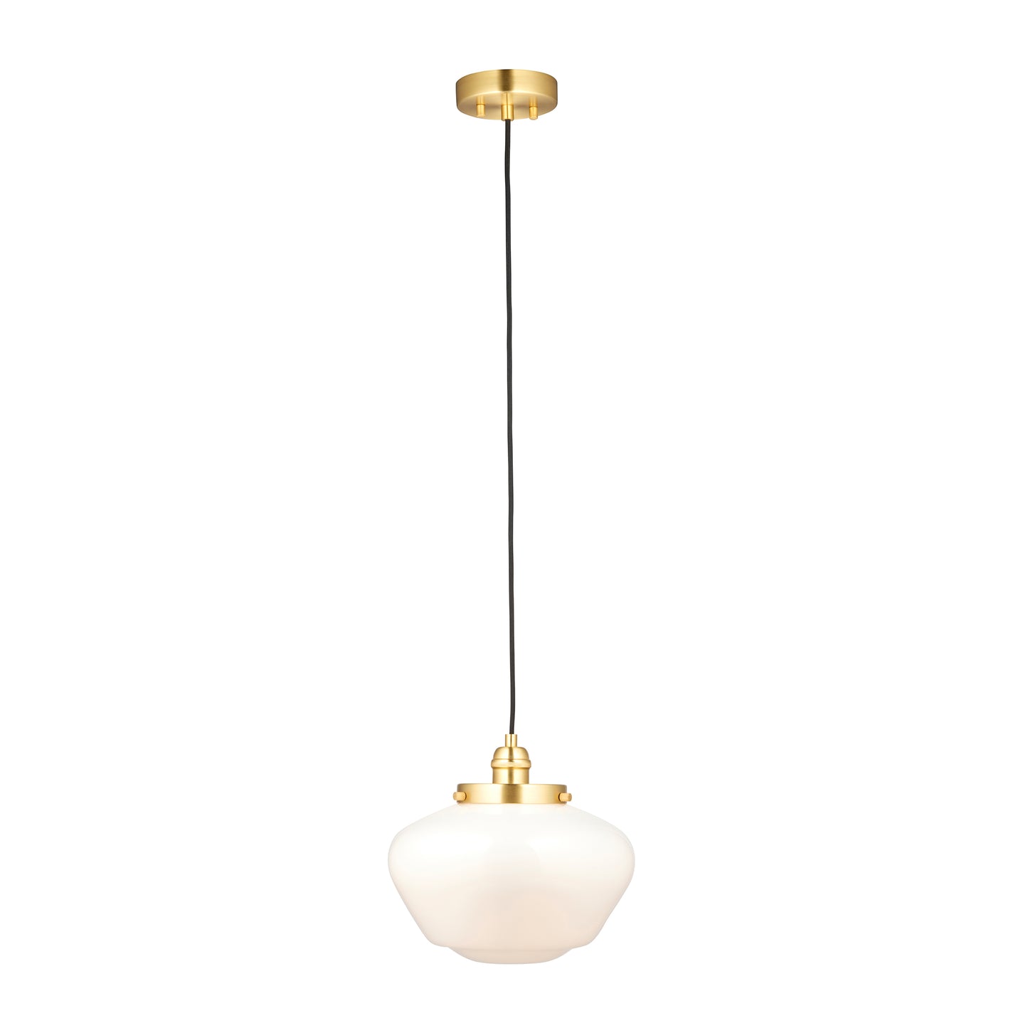Camberley 1 Pendant Light Brass Opal Glass – Brass