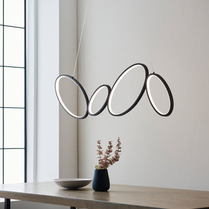 Ovals 4 Pendant Light – Black
