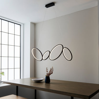 Ovals 4 Pendant Light – Black