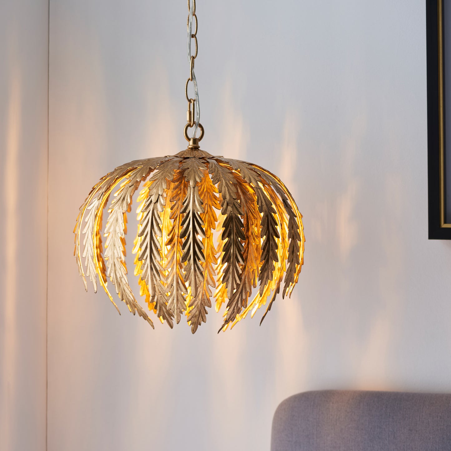Delphine 1 Pendant Light Gold Leaf – Gold