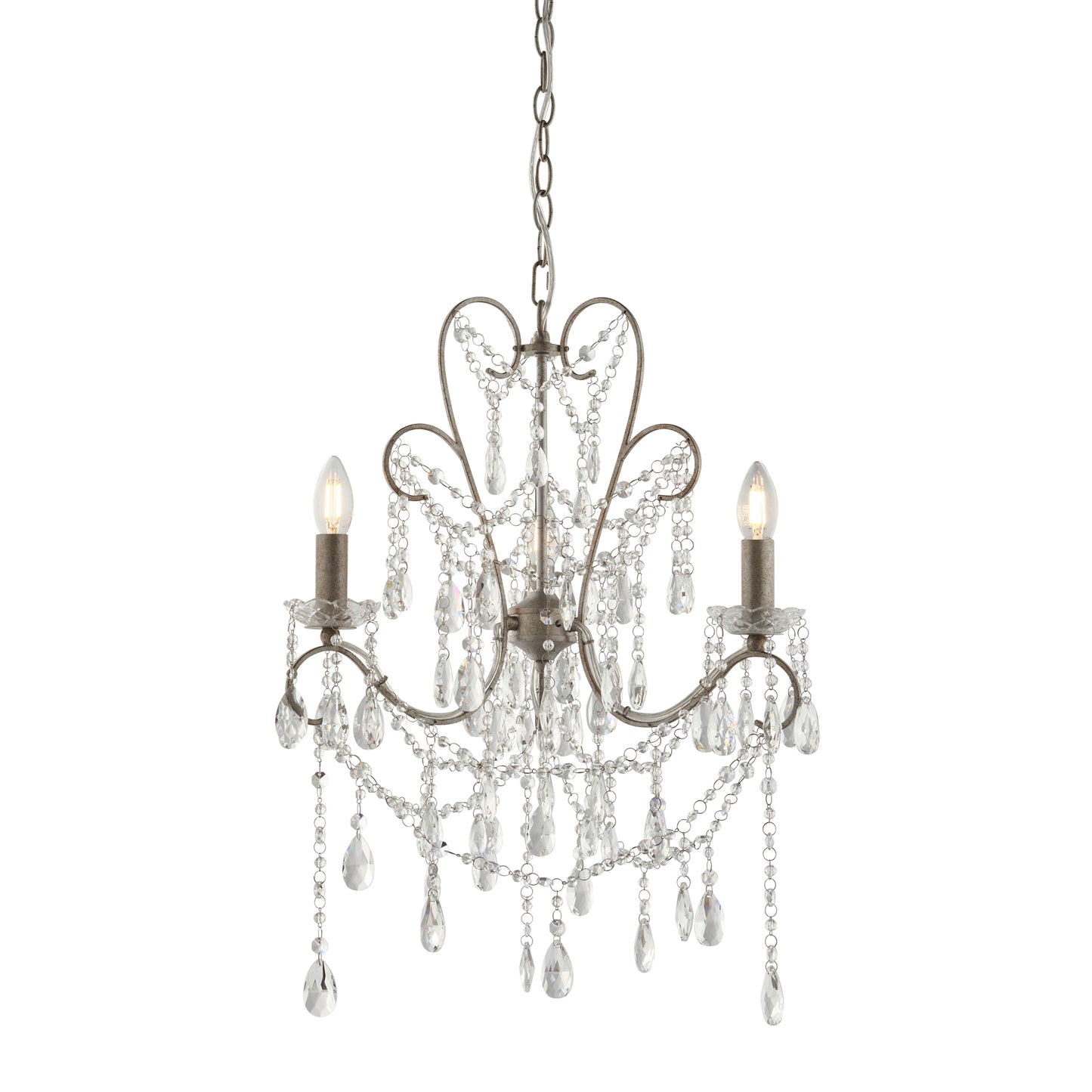 Berkley 3 Pendant Light Aged Silver – Silver
