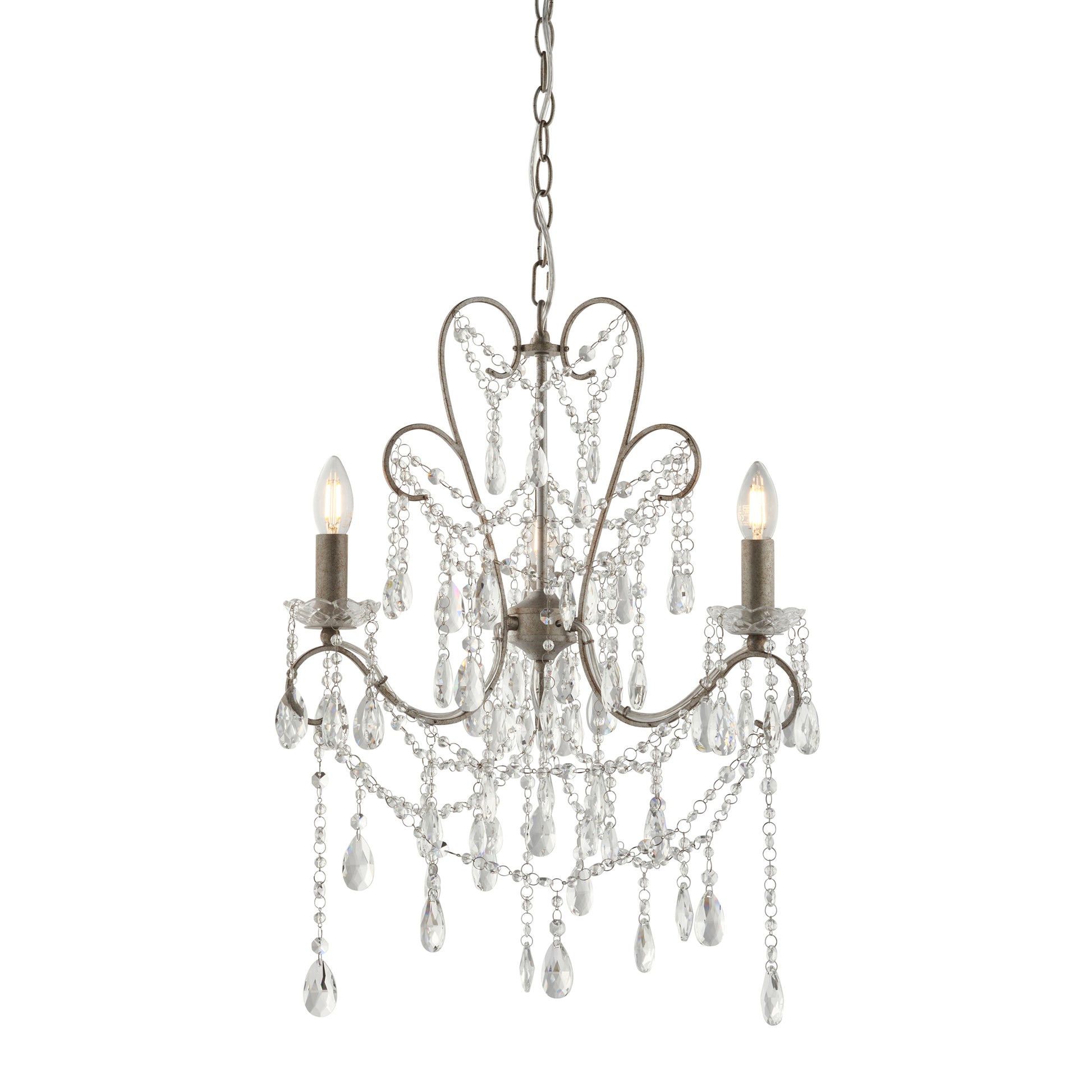 Berkley 3 Pendant Light Aged Silver – Silver
