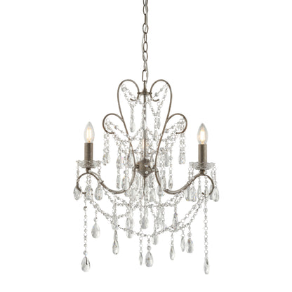 Berkley 3 Pendant Light Aged Silver – Silver
