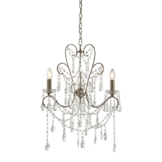 Berkley 3 Pendant Light Aged Silver – Silver