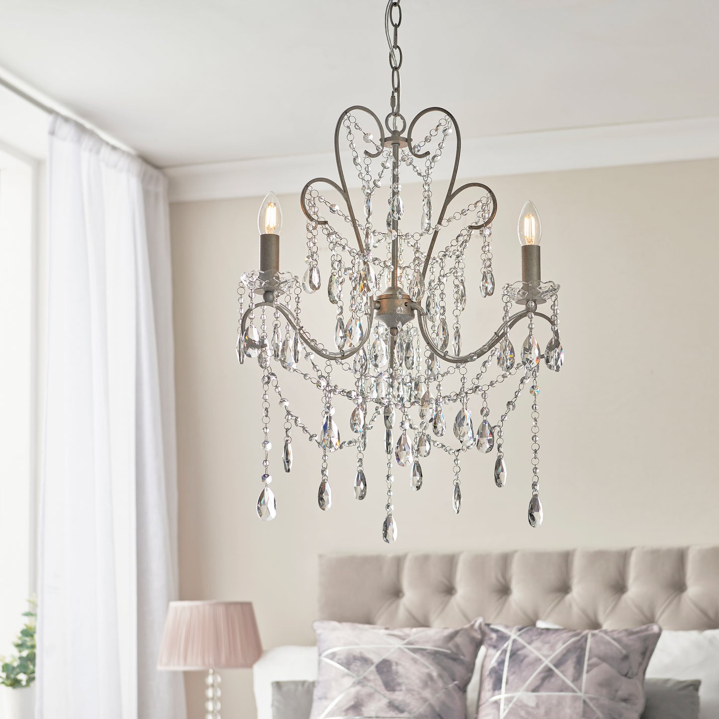 Berkley 3 Pendant Light Aged Silver – Silver