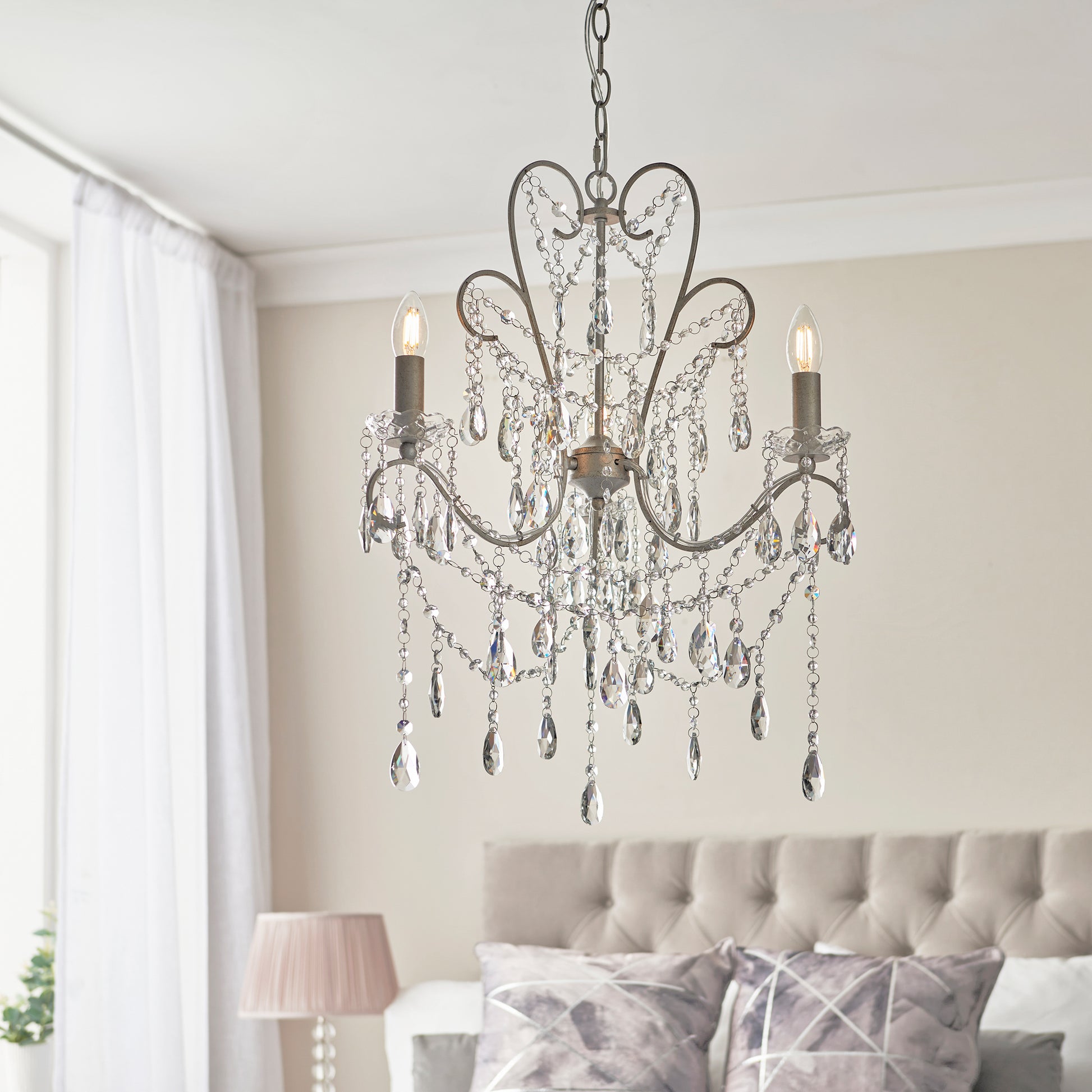 Berkley 3 Pendant Light Aged Silver – Silver