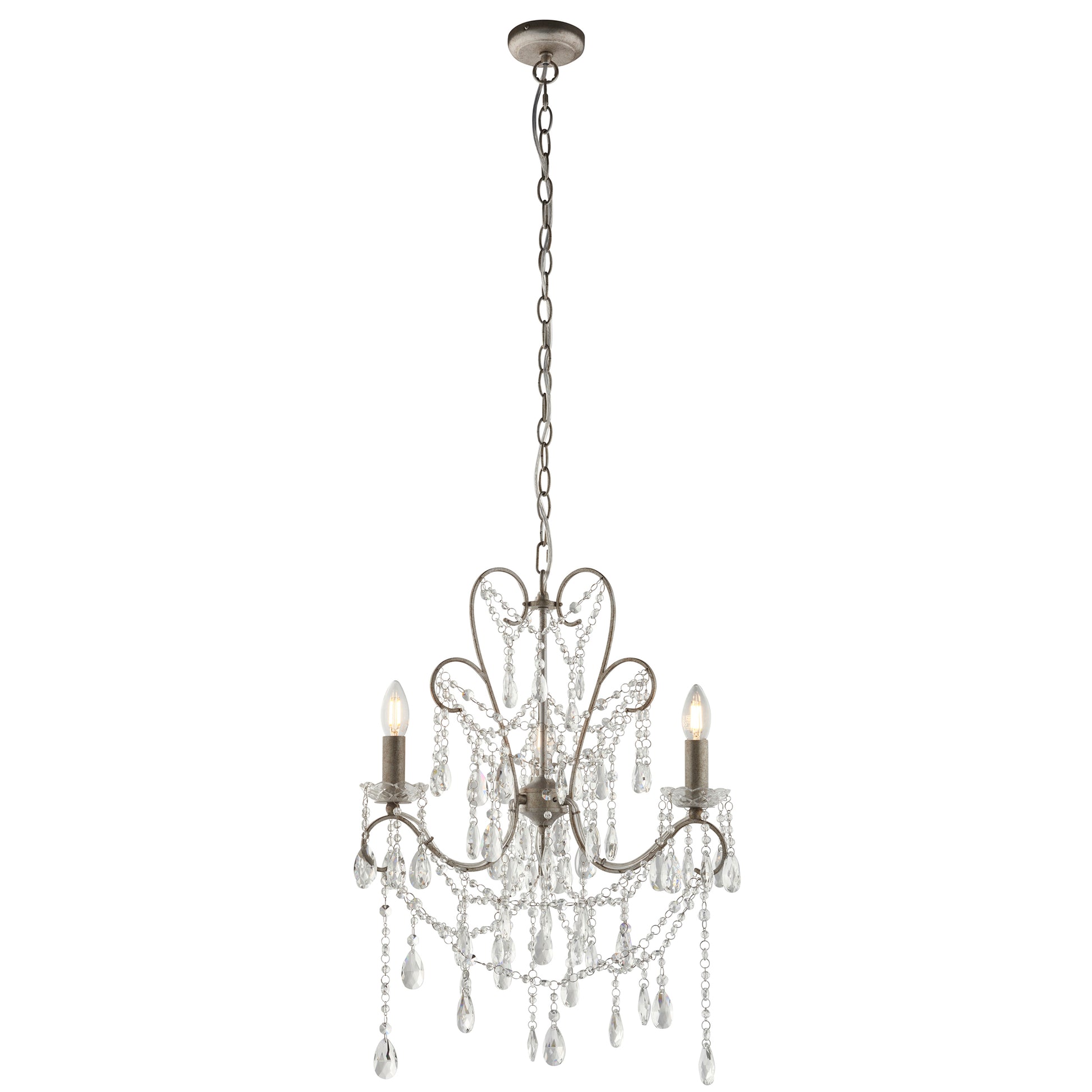 Berkley 3 Pendant Light Aged Silver – Silver