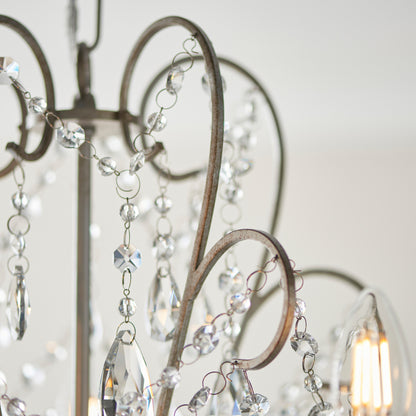Berkley 5 Pendant Light Aged Silver – Silver