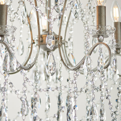 Berkley 5 Pendant Light Aged Silver – Silver