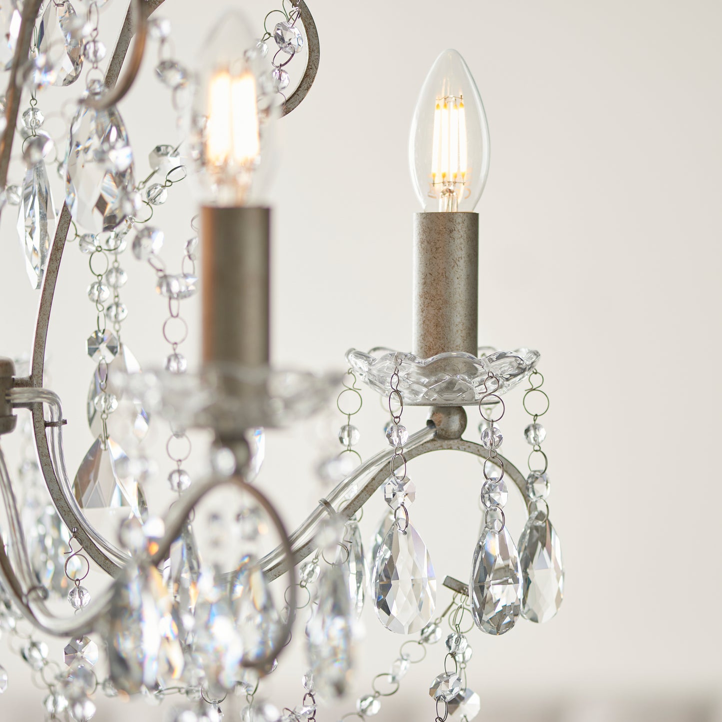 Berkley 5 Pendant Light Aged Silver – Silver