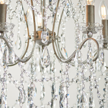 Berkley 5 Pendant Light Aged Silver – Silver