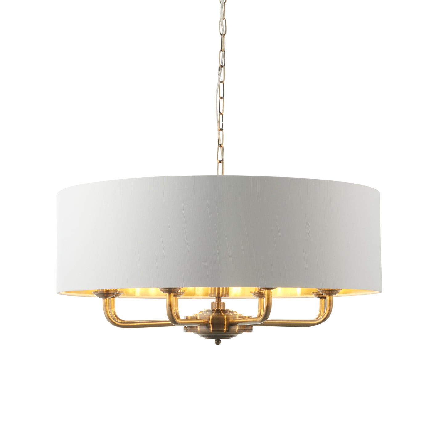 Highclere 8 Pendant Light Antique Brass – Brass