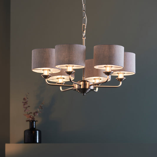 Highclere 6 Pendant Light Chrome – Chrome